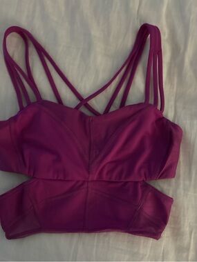 Lululemon Women's Strappy Cutout Bralette - Magenta